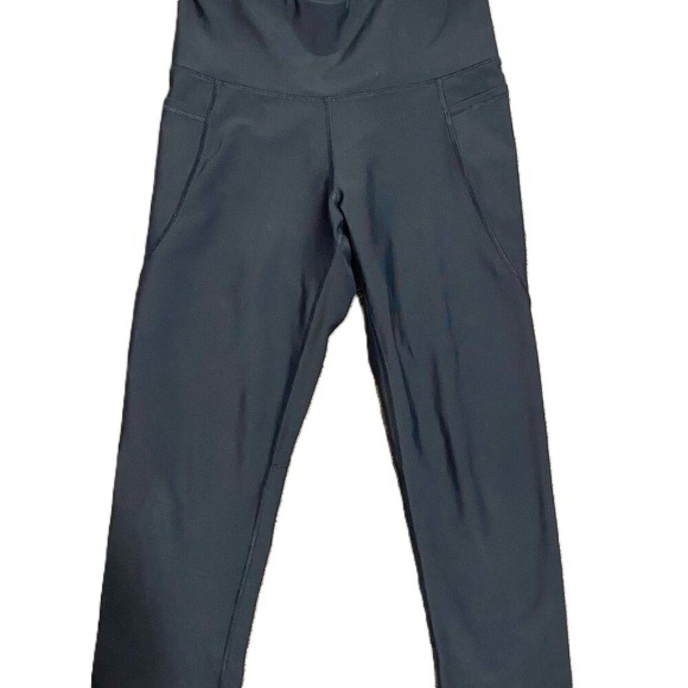 Women’s Black High-Waisted PowerSoft Crop Pocket Leggings